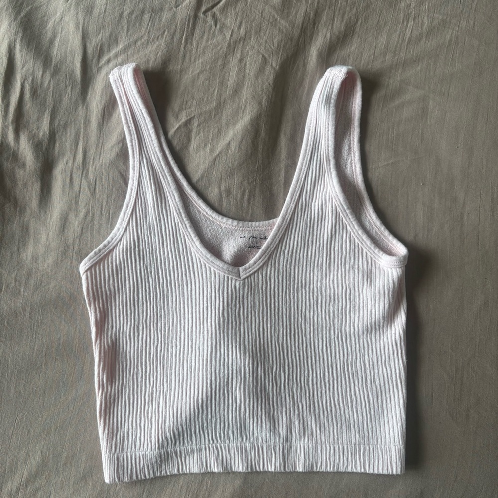 Urban Outfitters Pink Ribbed Tank Top